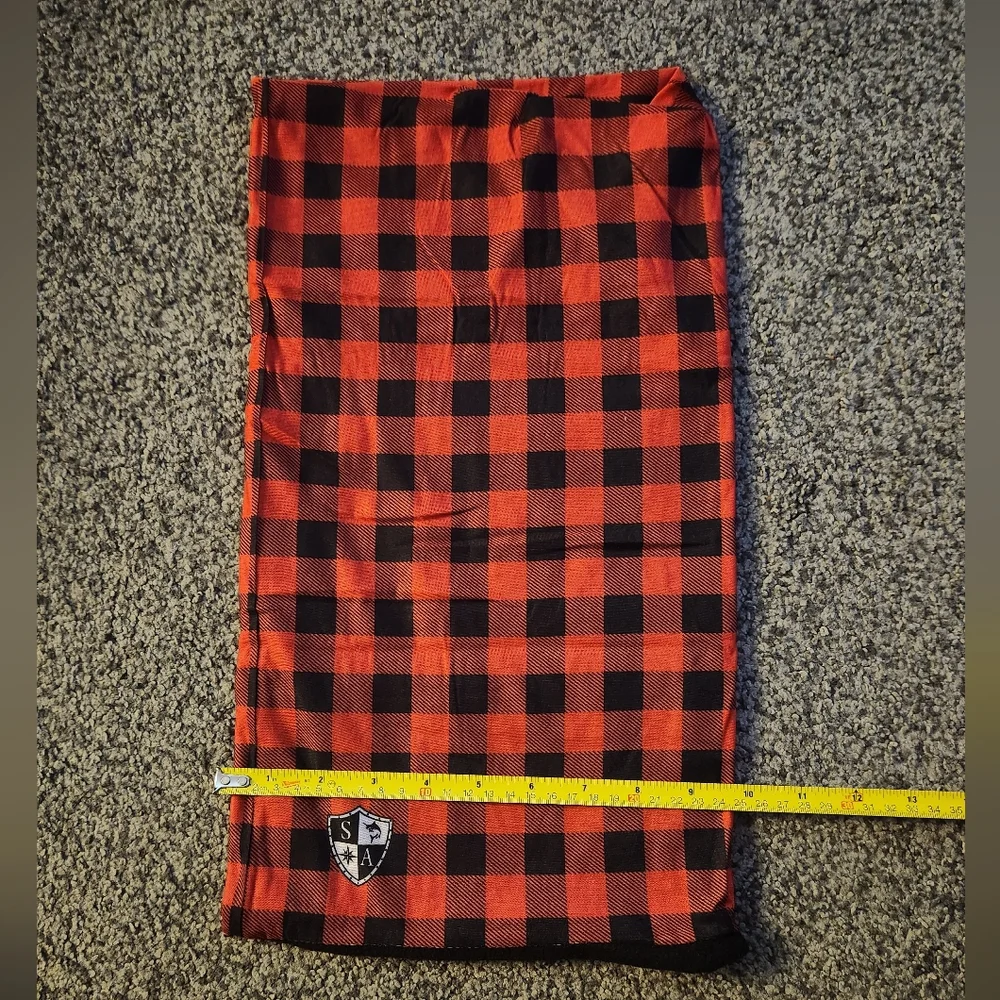 SA Frost Tech Fleece Face Shield in Lumberjack Red Plaid